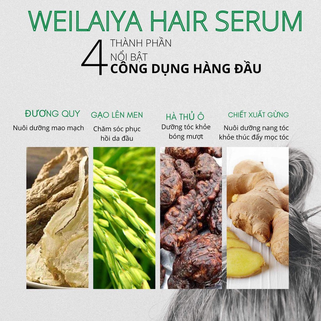 [Tặng lược 250k] Huyết thanh serum mọc tóc Weilaiya, ngăn rụng kích mọc tóc hiệu quả