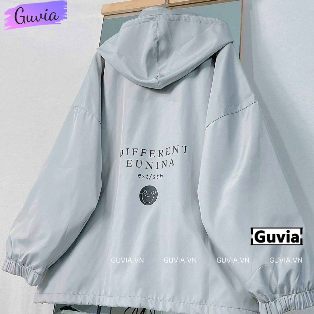 Áo Khoác Bomber Dù DIFFERENT Nam Nữ Form Rộng 2 Lớp, Áo Gió Bóng Chày Chống Nắng Thời Trang GUVIA AKD80