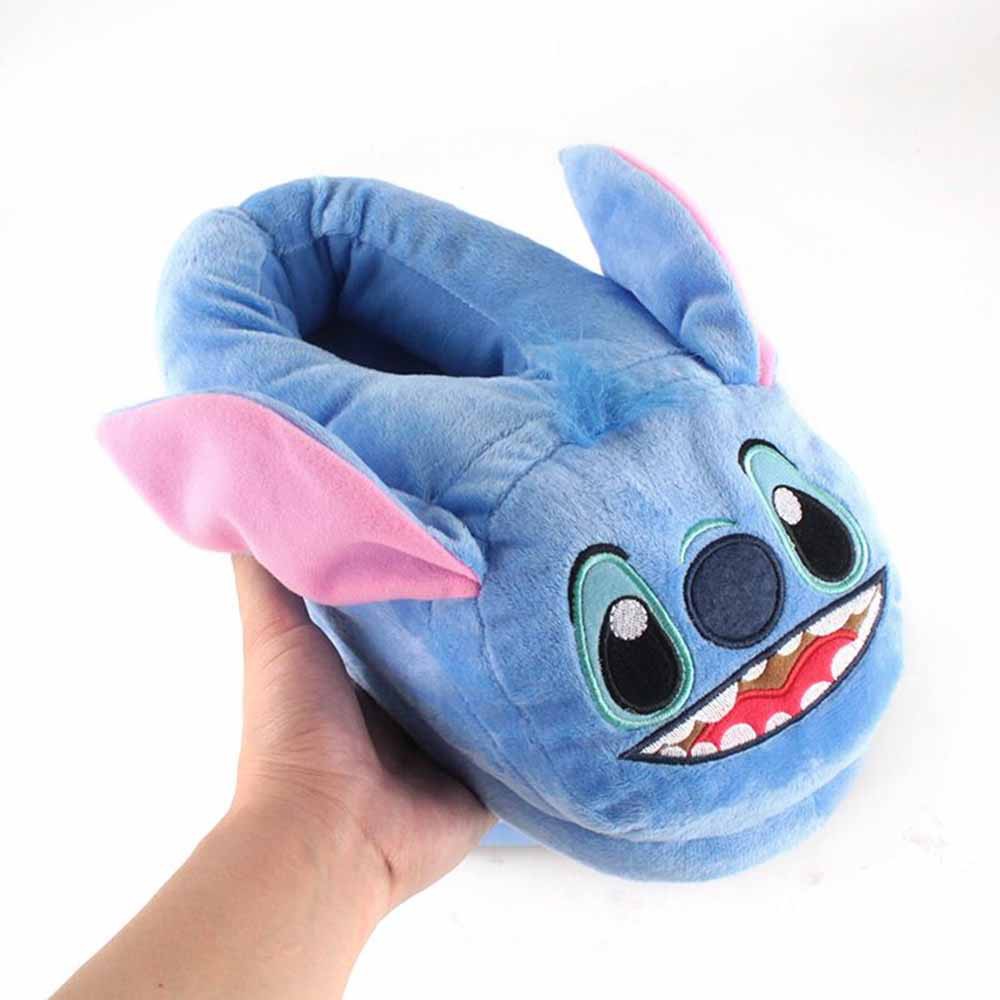 Dép Bông Đi Trong Nhà Hình lilo & stitch Hoạt Hình 28cm Giữ Ấm Mùa Đông Cho Nam Nữ