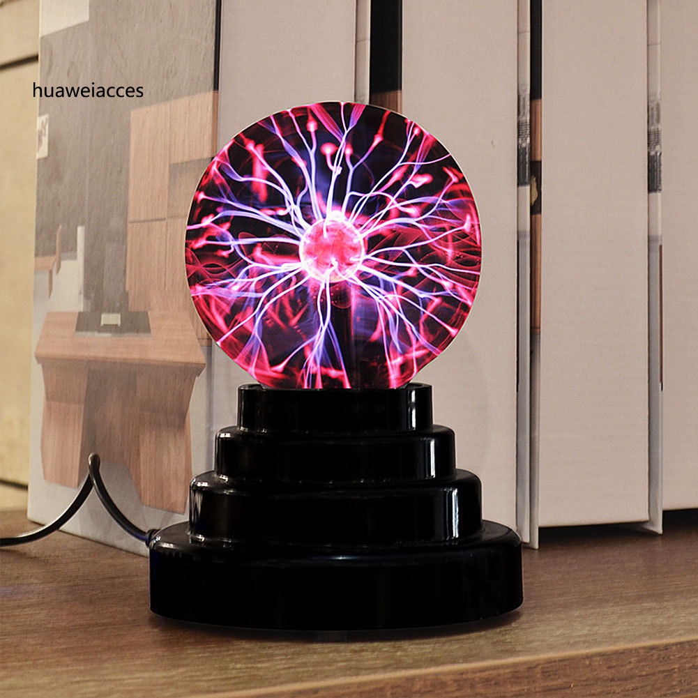 HUA-Creative Lightning Ball Plasma Lamp Touch Sound Control Night Light Gift Decor