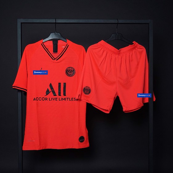 Áo đấu PSG sân khách 2019-2020 đỏ cam, áo PSG đỏ cam sân khách 2019/2020 - Bản SF