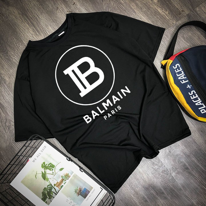 Áo Thun Đôi Tình Nhân Màu Trắng In Chữ IB BALMAIN Local Brand DLX