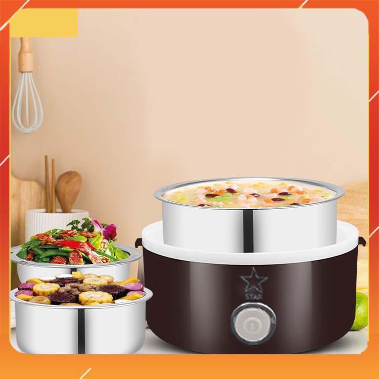 Cặp Lồng ❤️FREESHIP❤️ Cắm Điện 3 Tầng ruột inox Cao Cấp Giữ Nóng Thức Ăn Liên Tục