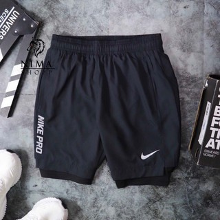 Quần thể thao nam, Quần tập gym nam vải dù 2 lớp cao cấp - NMQ032