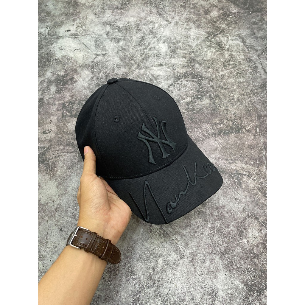 Mũ/Nón Lưỡi Trai MLB NY Yankees Baseball CAP All Black N45