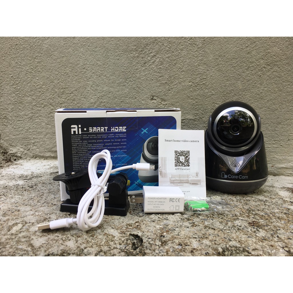 Camera ip wifi Carecam 3.0 Mpx Xoay 360° Cổng USB 4G - Thẻ Nhớ Chính Hãng | BigBuy360 - bigbuy360.vn