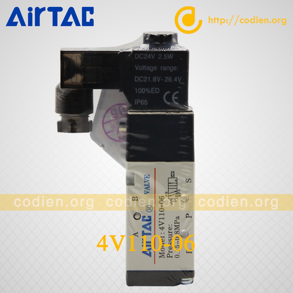 Van Điện Từ Khí Nén AIRTAC 4V110-06 chính hãng