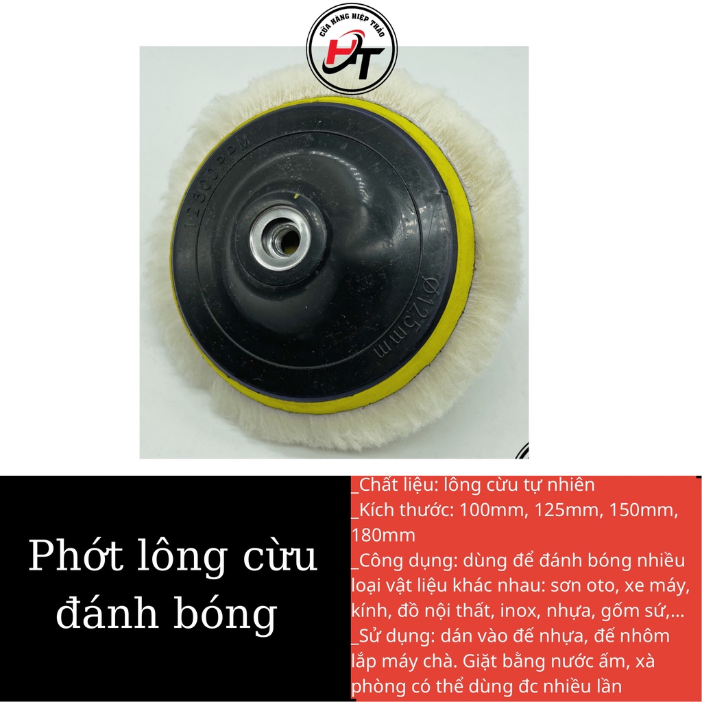 Phớt lông cừu đánh bóng xe máy ô tô xe hơi 3M PLC3M