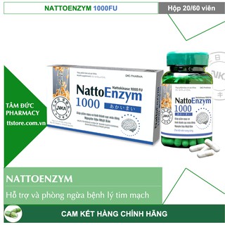 NattoEnzym DHG 1000 FU - Hỗ trợ làm tan cục máu đông - Nattokinase - [Natto enzym, nattoenzyme, natto enzyme]