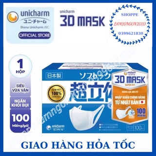 Khẩu trang 3d mask- hộp 100m