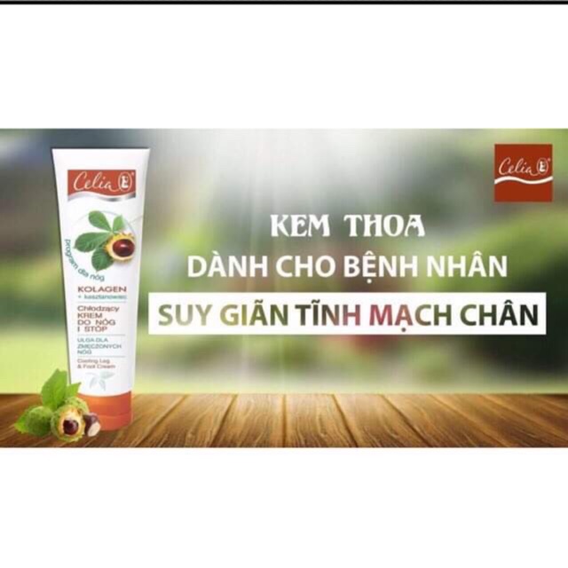 Kem thoa suy giãn tĩnh mạch chân Celia Cooling Leg & Foot Cream (Made in Ba Lan)