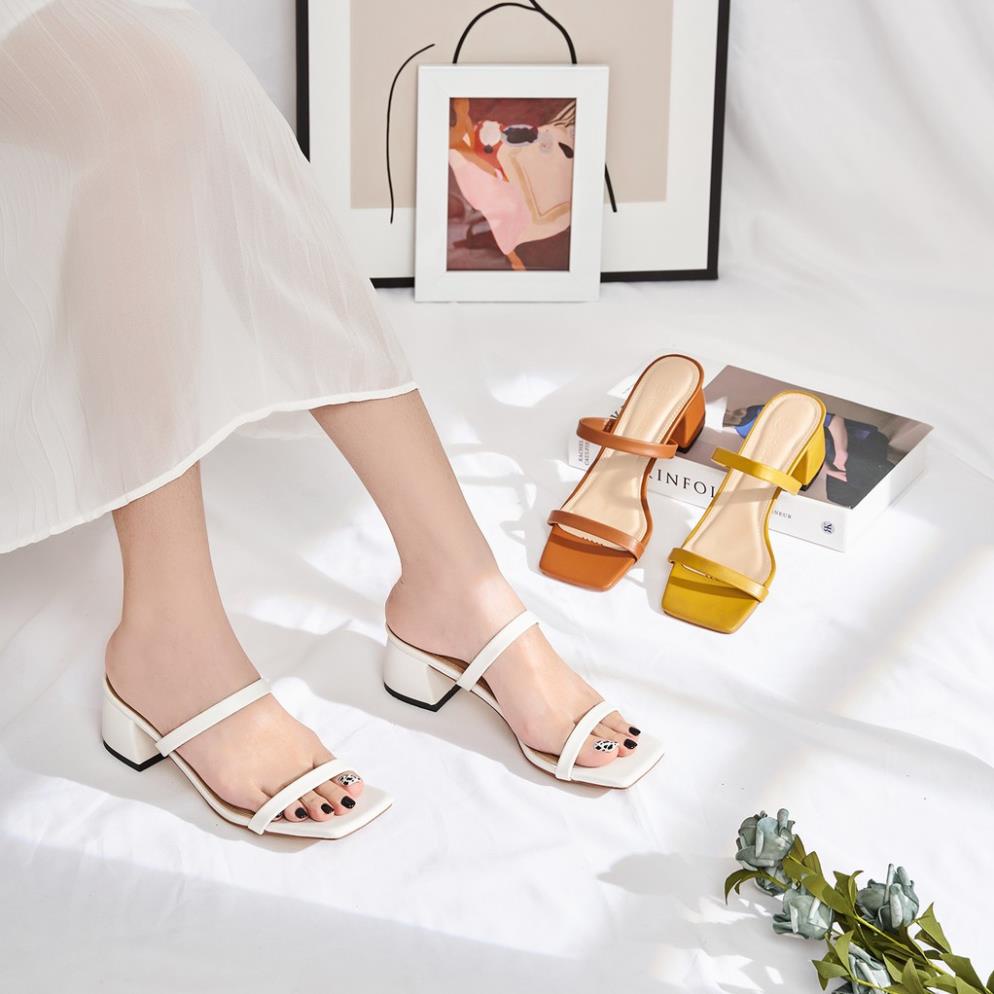Giày Cao Gót Nữ giayBOM Quai Dây Gót Trụ Cao 3 cm GB00025 ⬲