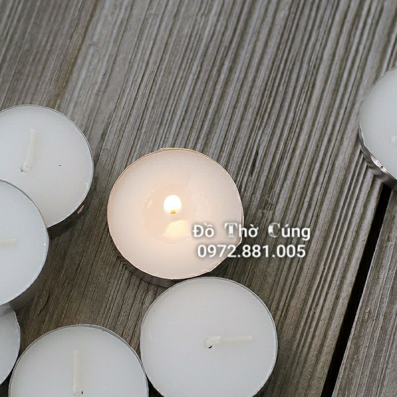 Vỉ 10 viên nến tealight không mùi