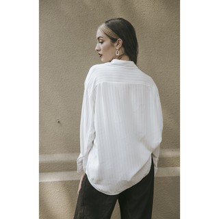 [thelegswork] Evette Shirt | Áo sơ mi oversized sọc đen.