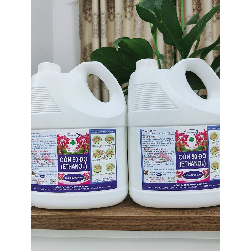 Cồn Y tế 4,5 LÍT, 70 độ -Sát Trùng Diệt khuẩn