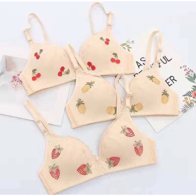 ÁO LÓT PHỐI REN ĐỆM MỎNG IN HÌNH QUẢ