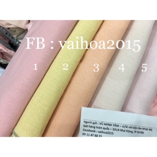 [Vaihoa2015] SET GIÁ RẺ !!! 5 mảnh vải LINEN BỘT 220gr - làm đồ handmade hoặc may cho bé tiết kiệm vải