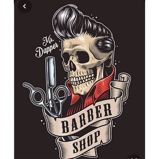 hình dán cửa kính Barber