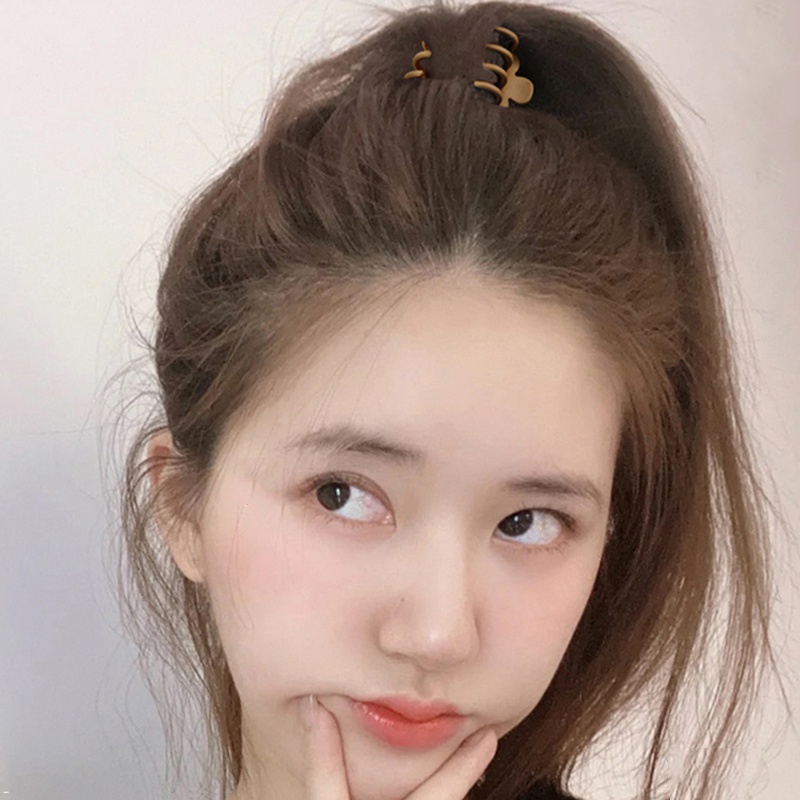 Kẹp Tóc Hình Cá Mập Màu Trơn Đơn Giản Thời Trang Hàn Quốc