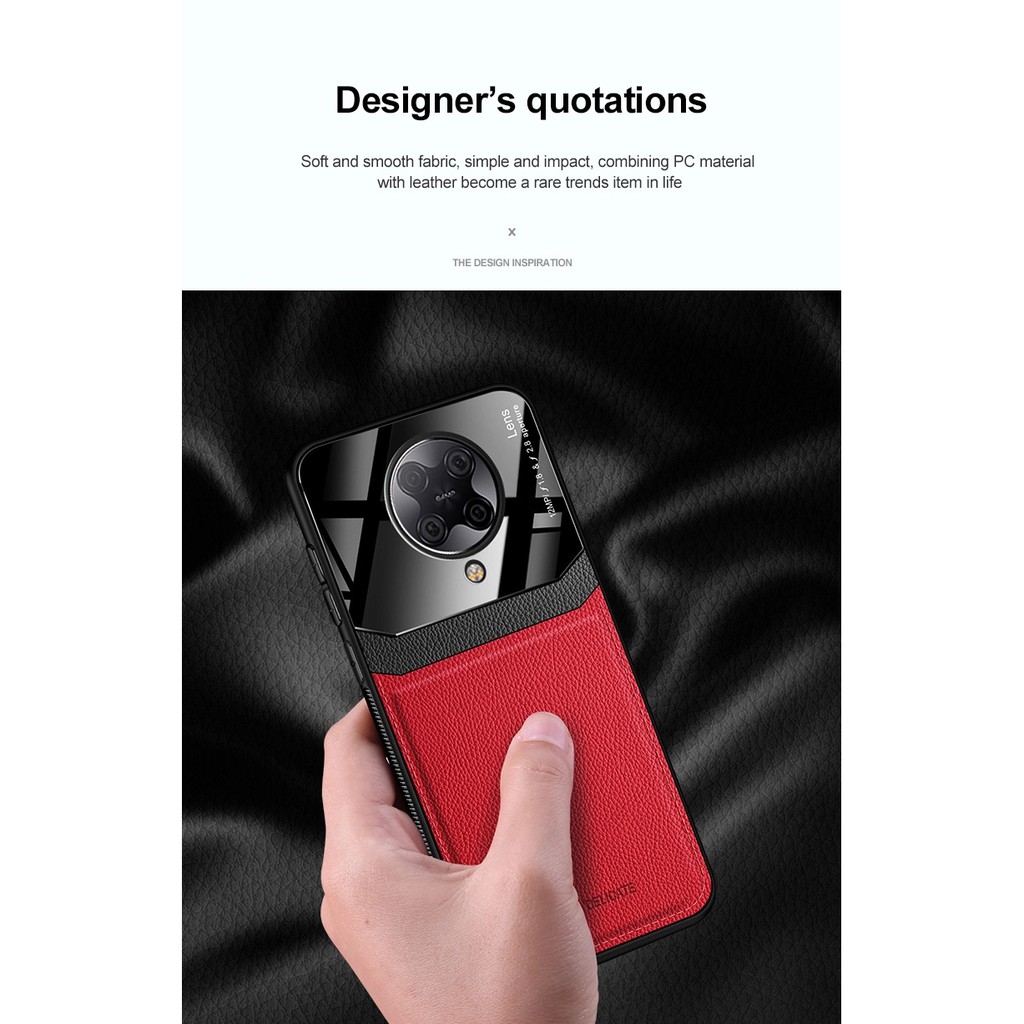 Ốp lưng Redmi K30 Pro / K30 Ultra / F2 Pro dùng chung mặt lưng da kính thời trang cao cấp