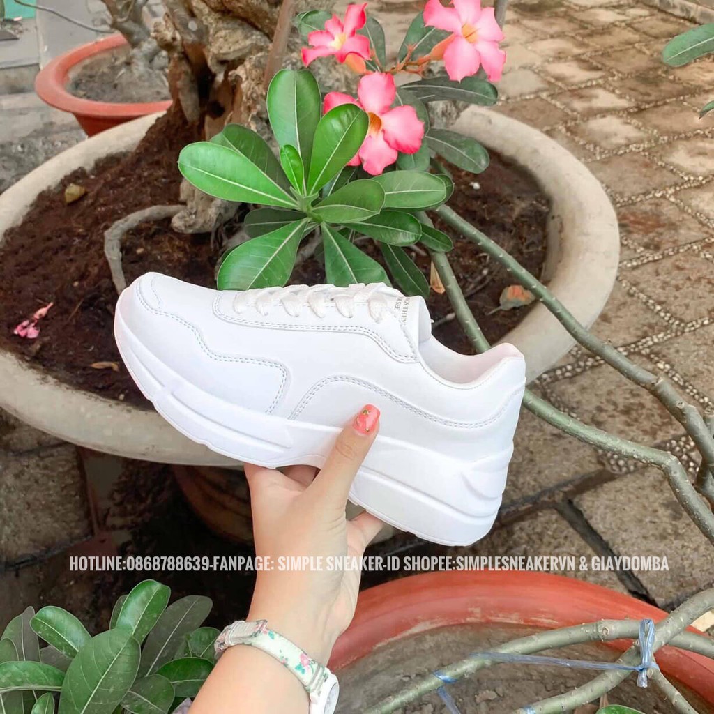 Giày Domba Chính Hãng UnisexFREESHIP Domba Moonlake 3 Màu Chuẩn Auth Domba Korea- Đế Cao 6cm Tôn Dáng - Simple Sneaker