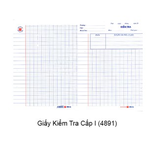 2 tập (12 tờ đôi) Giấy kiểm tra cấp 1 Hồng Hà