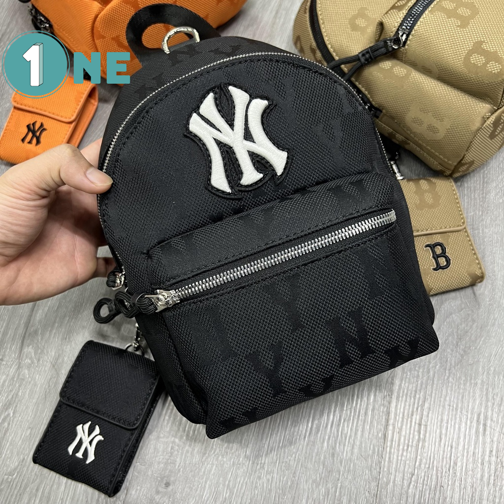 ( Chuẩn Hãng ) Balo Mini MLB NY Monogram Nylon Jacquard Backpack Full Tag Mac
