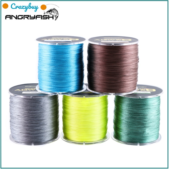 Cuộn dây câu cá bện 9 sợi màu vàng siêu chắc CR ANGRYFISH X9 500M/547YD 15LB-100LB
