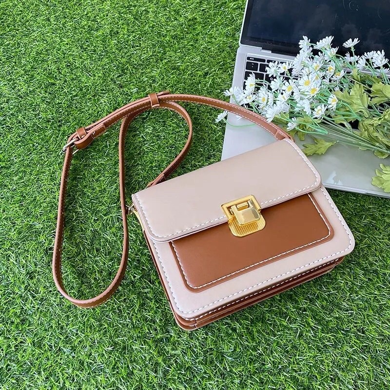 M28_Túi Xách Da PU Dáng Vuông Tự May Handmade