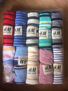 Áo sọc HM cổ tim
