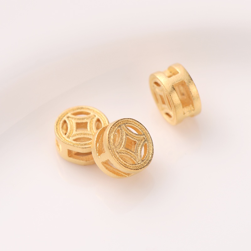 Dây Xỏ Hạt Làm Vòng Tay/Dây Chuyền Màu Sắc Hình Đồng Xu Mạ Vàng diy