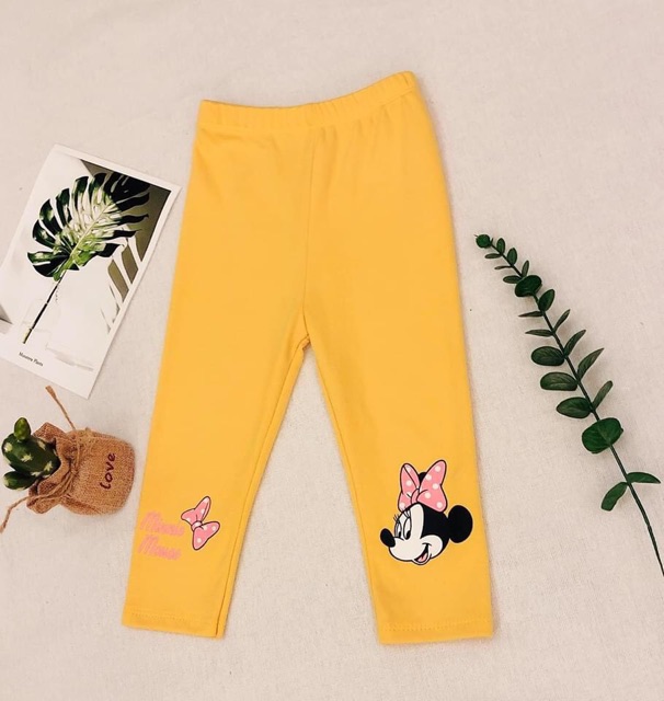 Quần legging cotton hàn dày dặn cho bé gái