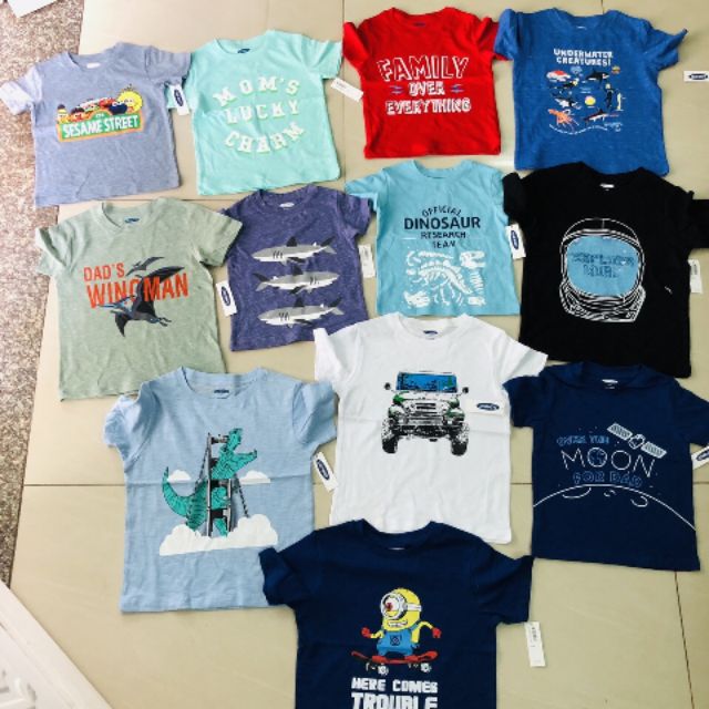 Áo thun bé trai oshkosh xuất dư size 12m-5t