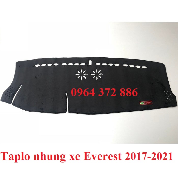 Thảm taplo nhung xe Ford Everest 2017 2018 2019 2020 2021 - Hàng nhung lông cừu chống nóng hiệu quả
