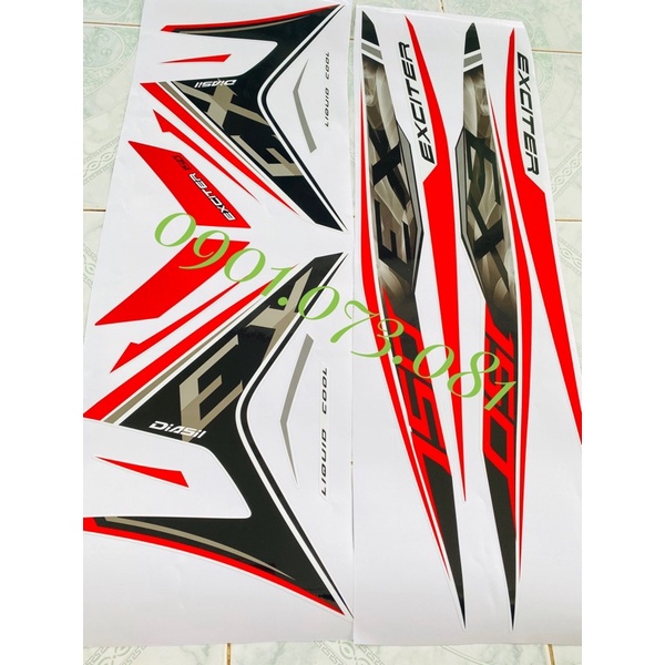 Tem Uv ép nhiệt Exciter 150 mẫu ex thái lan ( đủ màu )