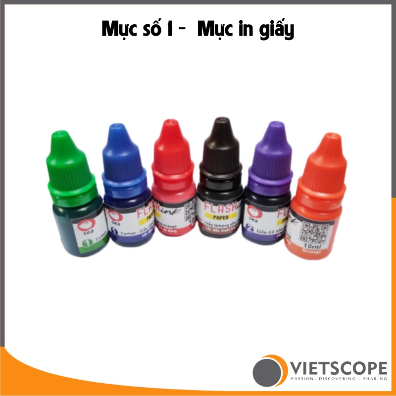 Mực Đóng Dấu Dành Cho Con Dấu Flash In Lên Giấy, Vải, Carton, Nilon, Nhựa, Hộp Cơm