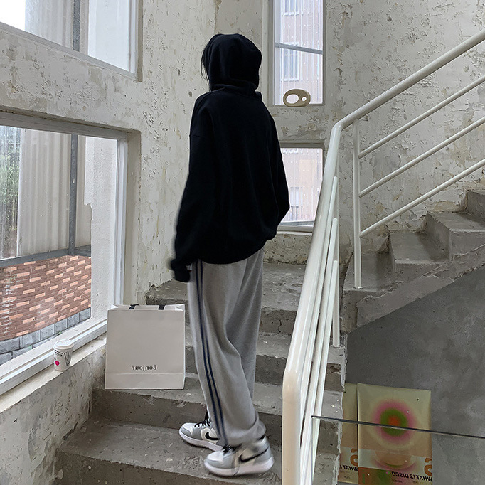 Quần Thể Thao Nữ Dài Ống Đứng Thời Trang Hàn Quốc Cá Tính