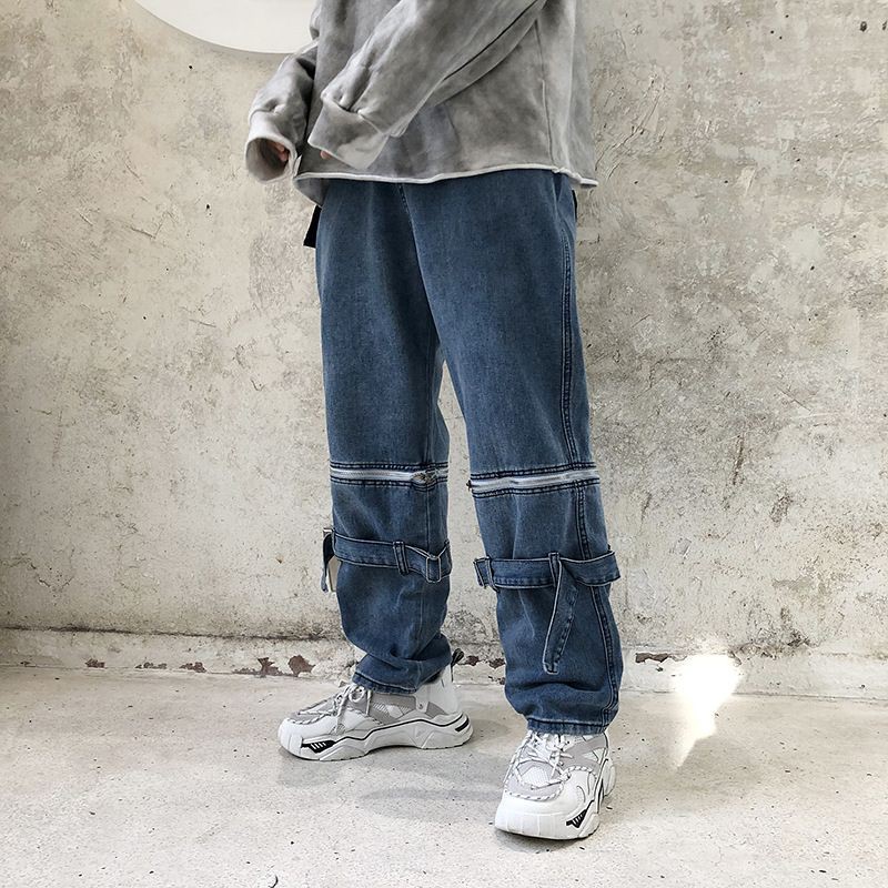 Quần baggy , quần jean khóa kéo đầu gối | BigBuy360 - bigbuy360.vn