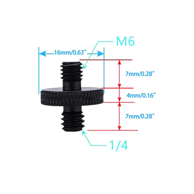 Vít Chuyển Đổi Đầu Đực Sang Đầu Đực M4 M5 M6 M8 M10 IOR 2x 1 4-20 Cho Gậy Ba Chân Máy Ảnh