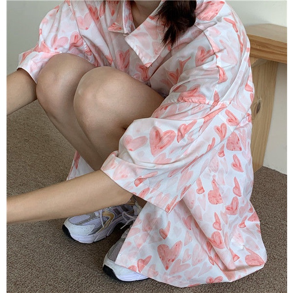 Áo Sơ Mi Tay Ngắn Dáng Rộng Vải Mỏng Thời Trang Mùa Hè Cho Nữ