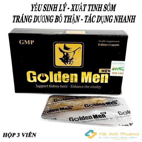 [YẾU SINH LÝ] Bổ thận Golden Men ngừa xuất tinh sớm yếu sinh lý - rối loạn cương dương tăng cường sinh lý nam