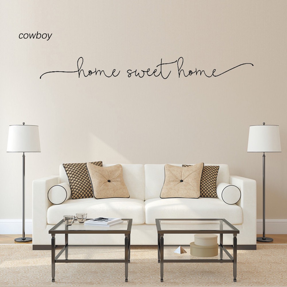Decal dán tường Họa Tiết Chữ Sweet Home Trang Trí Phòng Khách