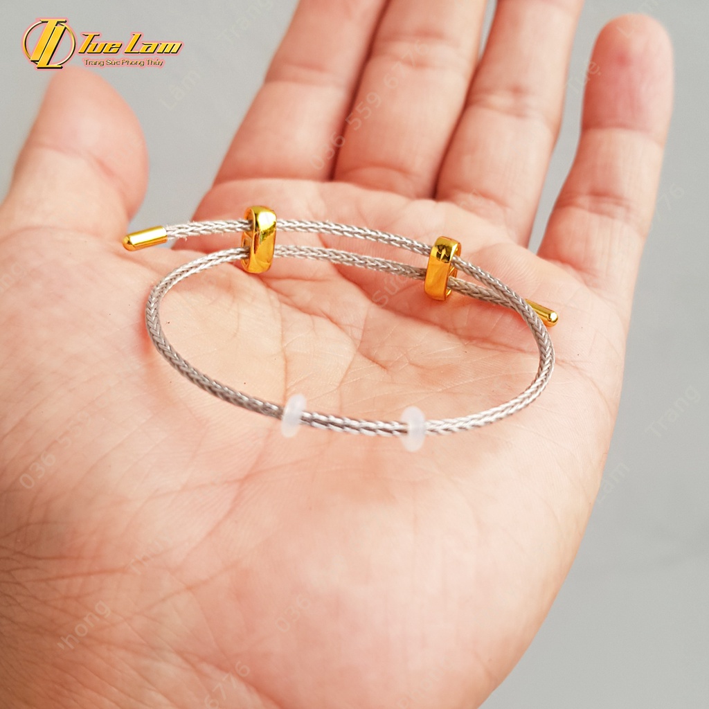 Dây Cáp 2mm Dùng Để Xỏ Lu - Charm Phụ Kiên Làm Vòng Tay - Đủ Màu Sắc Khóa Bấm - Khóa Rút.