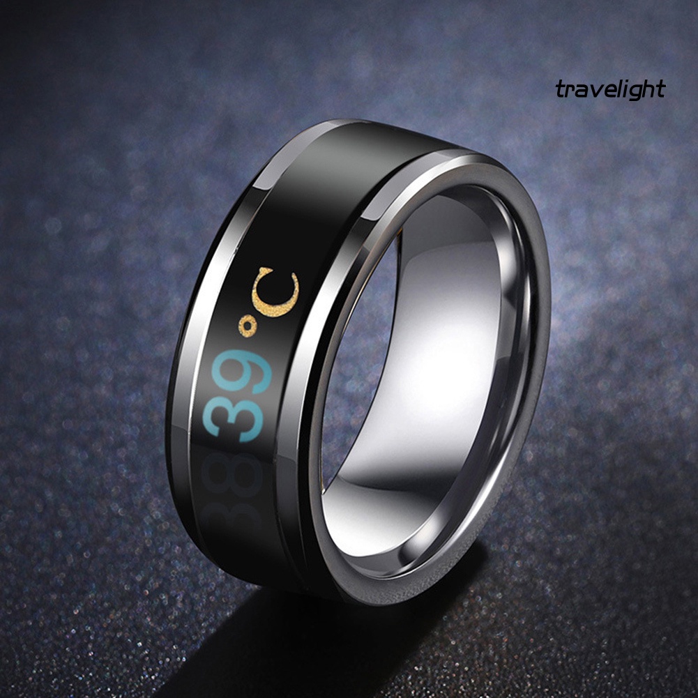 Nhẫn Cảm Biến Nhiệt Độ Bằng Thép Không Gỉ Cho Cặp Đôi