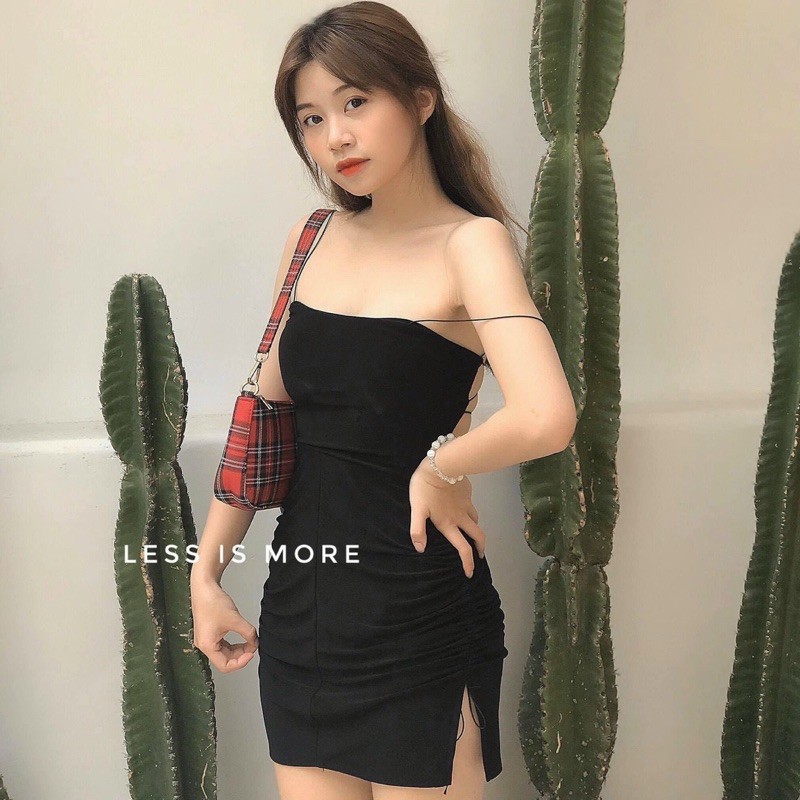 Đầm dây đan lưng ( thun bozip ) - Carotshop