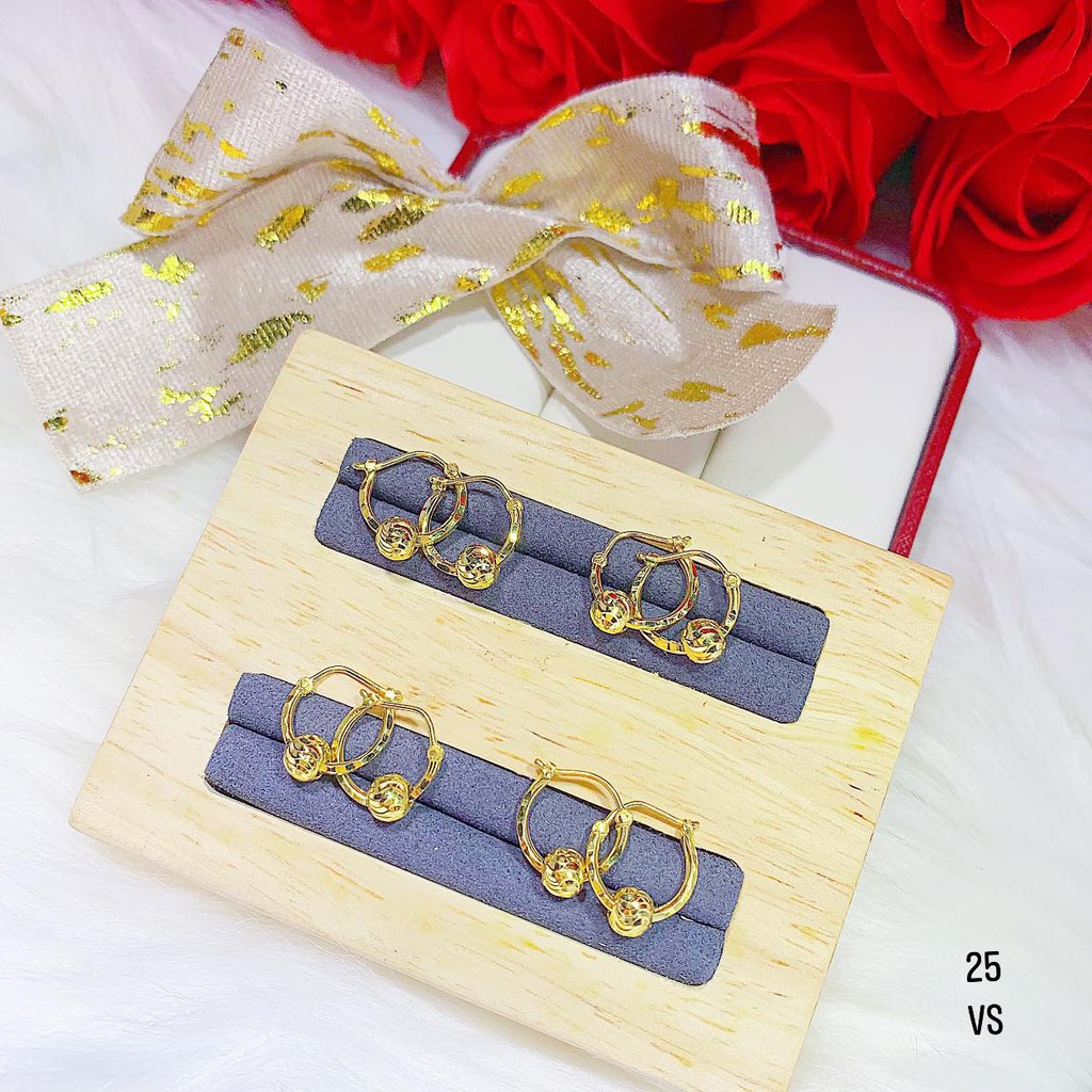 Bông tai bi vàng bé gái