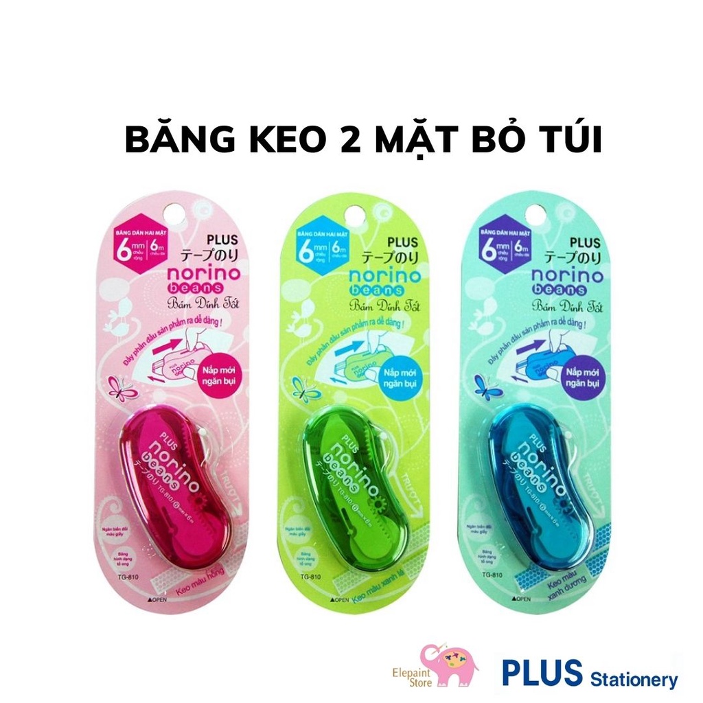 Băng keo 2 mặt bỏ túi Norino Bean PLUS