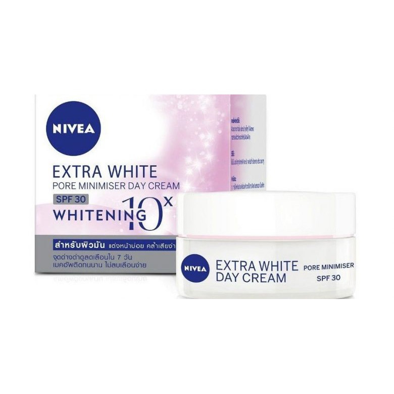 Kem dưỡng da trắng da và thu nhỏ lỗ chân lông ban ngày NIVEA Extra White Pore Minimiser Day Cream SPF30 50ml (Thái Lan)