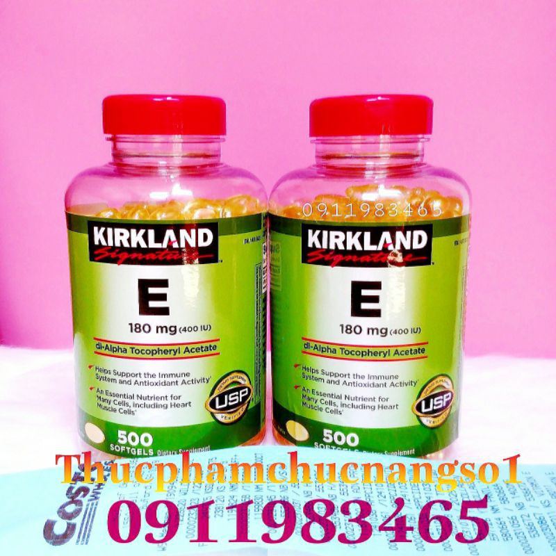 Vitamin E Kirkland 400IU 500 Viên Cam Kết Chính Hãng | BigBuy360 - bigbuy360.vn