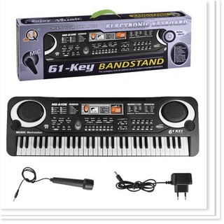 Đàn Piano Electronic Keyboard 61 Phím Kèm Mic Cho Bé